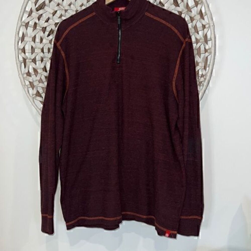 Agave men’s burgundy 1/4 zip sweatshirt